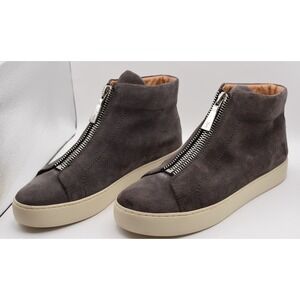 Frye Ivy Zip High Top Sneaker Boot Brown Suede Womens 9M Ankle Minimalist
